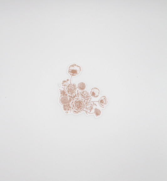 Burnt orange floral sticker by In Good Company