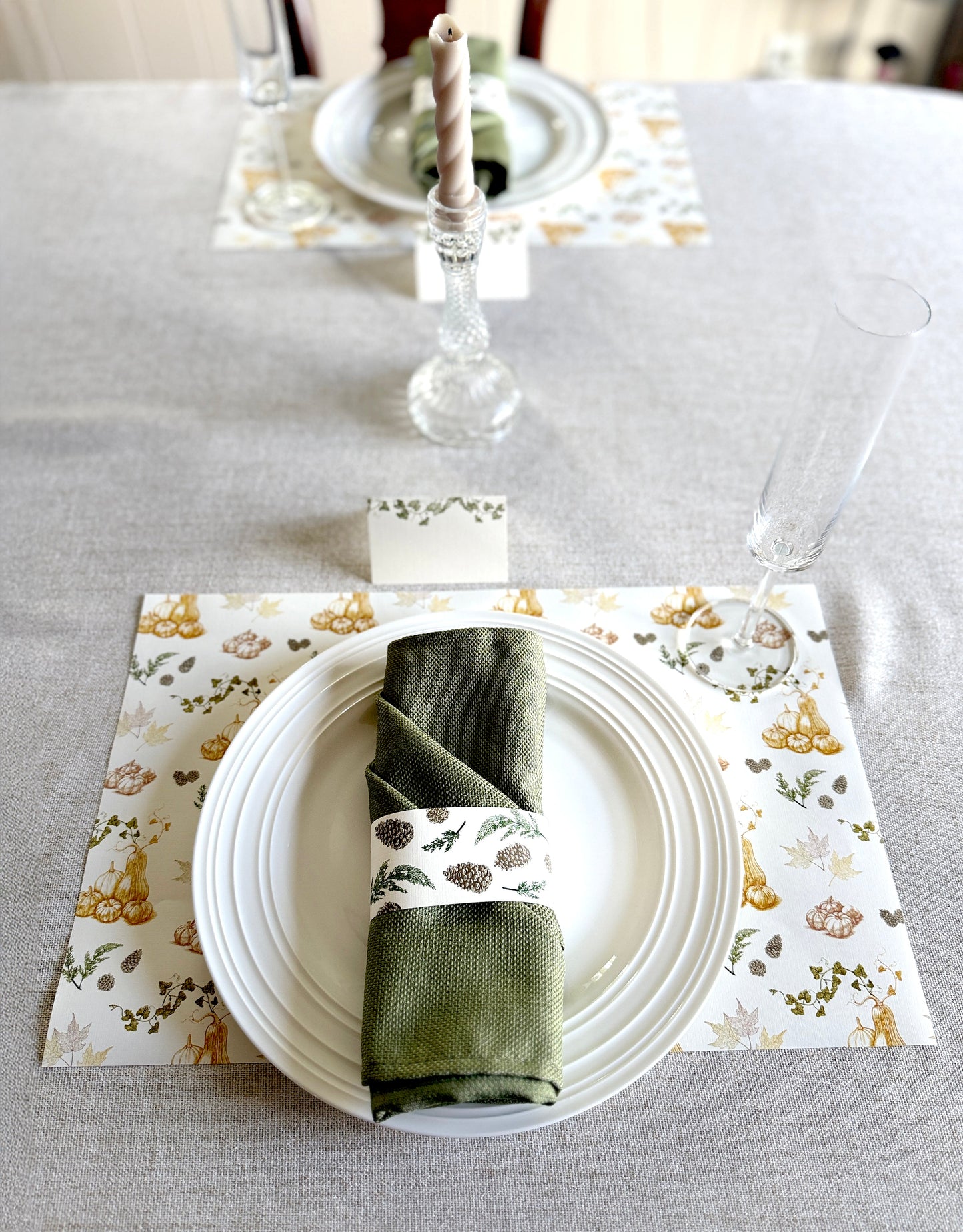 Pinecone & Juniper Napkin Bands (Set of 12)