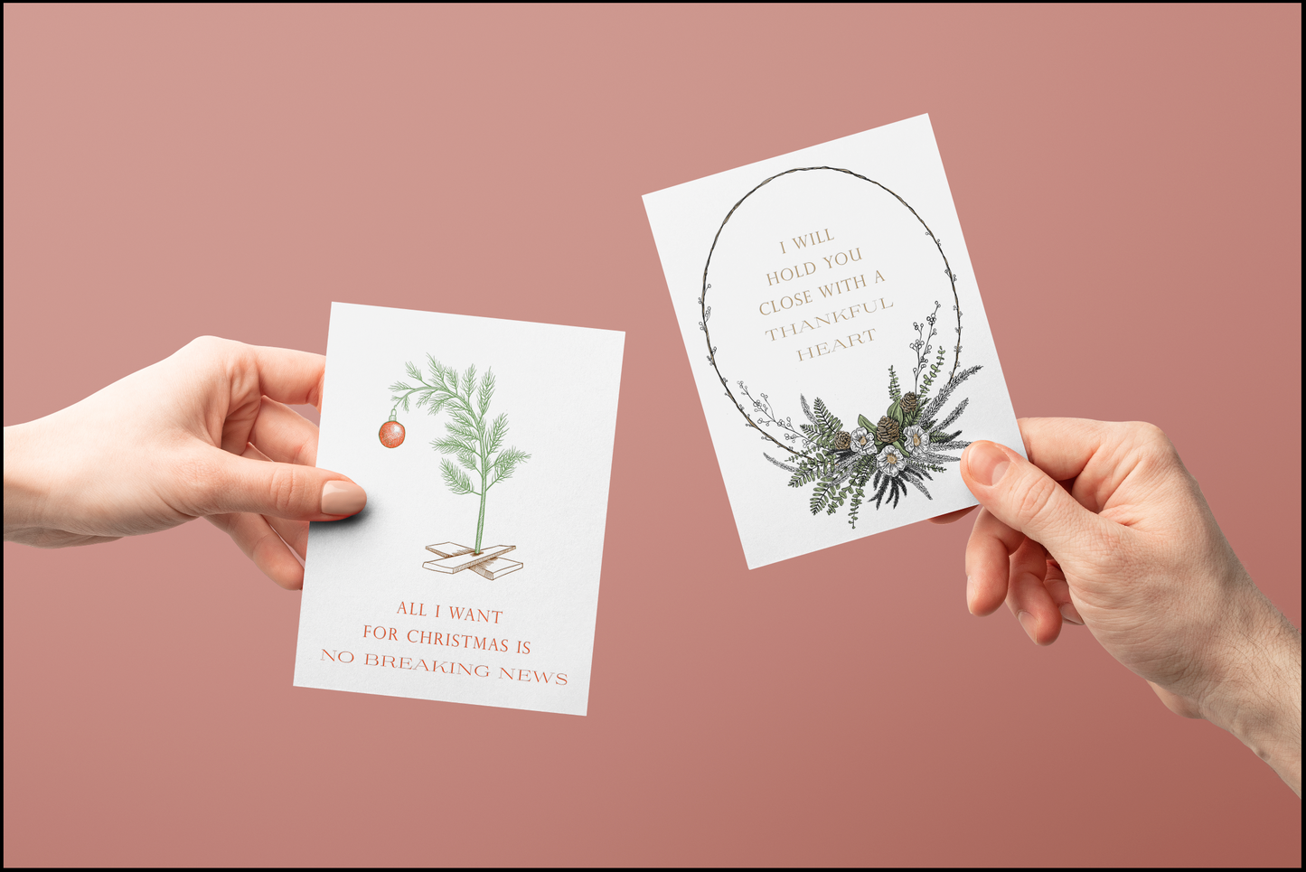All I Want for Christmas is No Breaking News Letterpress Greeting Card