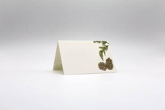 Pinecone Place Cards- Double-sided Table Tents (Set of 12)