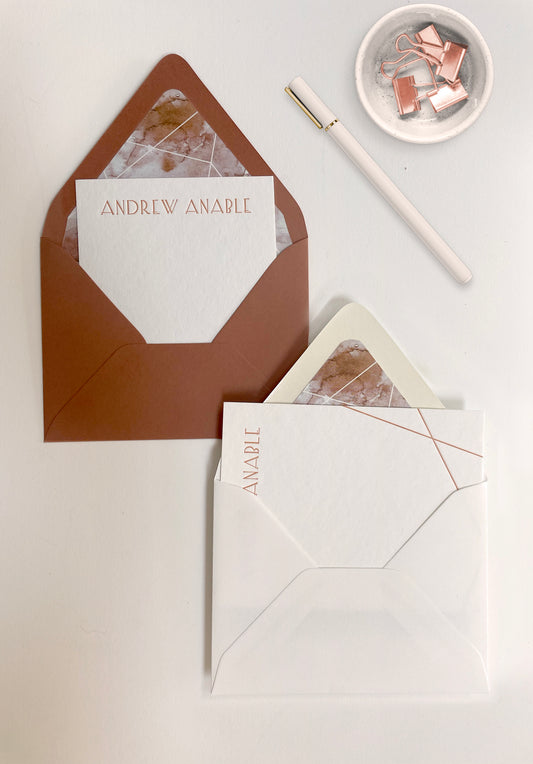 Art Deco Splash Semi-Custom Stationery