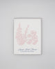 Letterpress birthday card with florals that says "August Birth Flowers, Gladiolus and Poppy" by Rust Belt Love