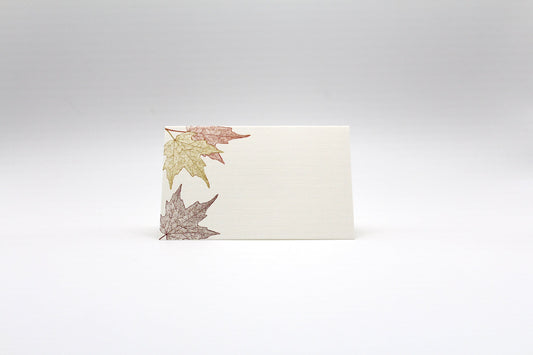 Autumn Leaves Place Cards- Double-sided Table Tents (Set of 12)