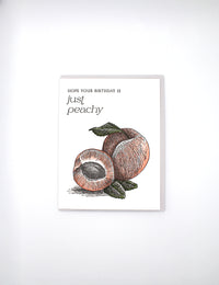 Hope Your Birthday is Just Peachy Letterpress Greeting Card