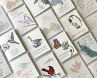 A variety of letterpress floral greeting cards from Rust Belt Love