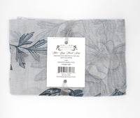Blue Floral Grey scarf by Rust Belt Love