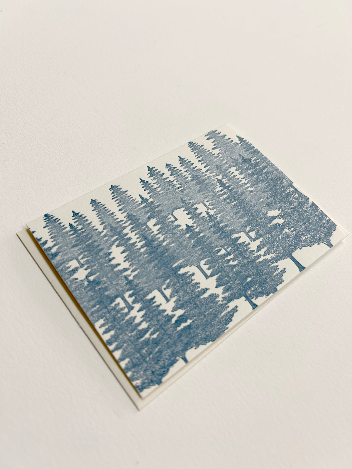 blue evergreen printed small card by Rust Belt Love