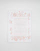 5 by 7 notepad with lined sheets with blush florals by Rust Belt Love