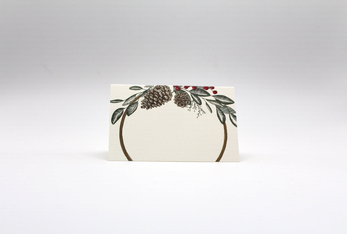 Boho Wreath Place Cards- Double-sided Table Tents (Set of 12)