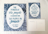 "The power of the people-is greater than the people in power" - Senator Cory Booker Quote Art Print