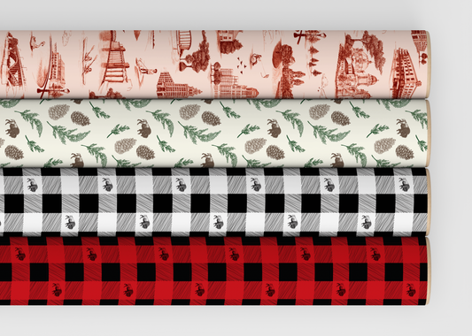 Buffalo pine wrapping paper roll by Rust Belt Love