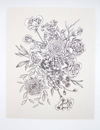 Digital clay floral print by Rust Belt Love