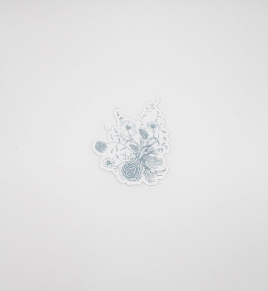 Dusty blue floral sticker by In Good Company