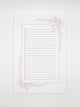 5.5 by 8.5 notepad with lined sheets with dusty rose florals  by Rust Belt Love
