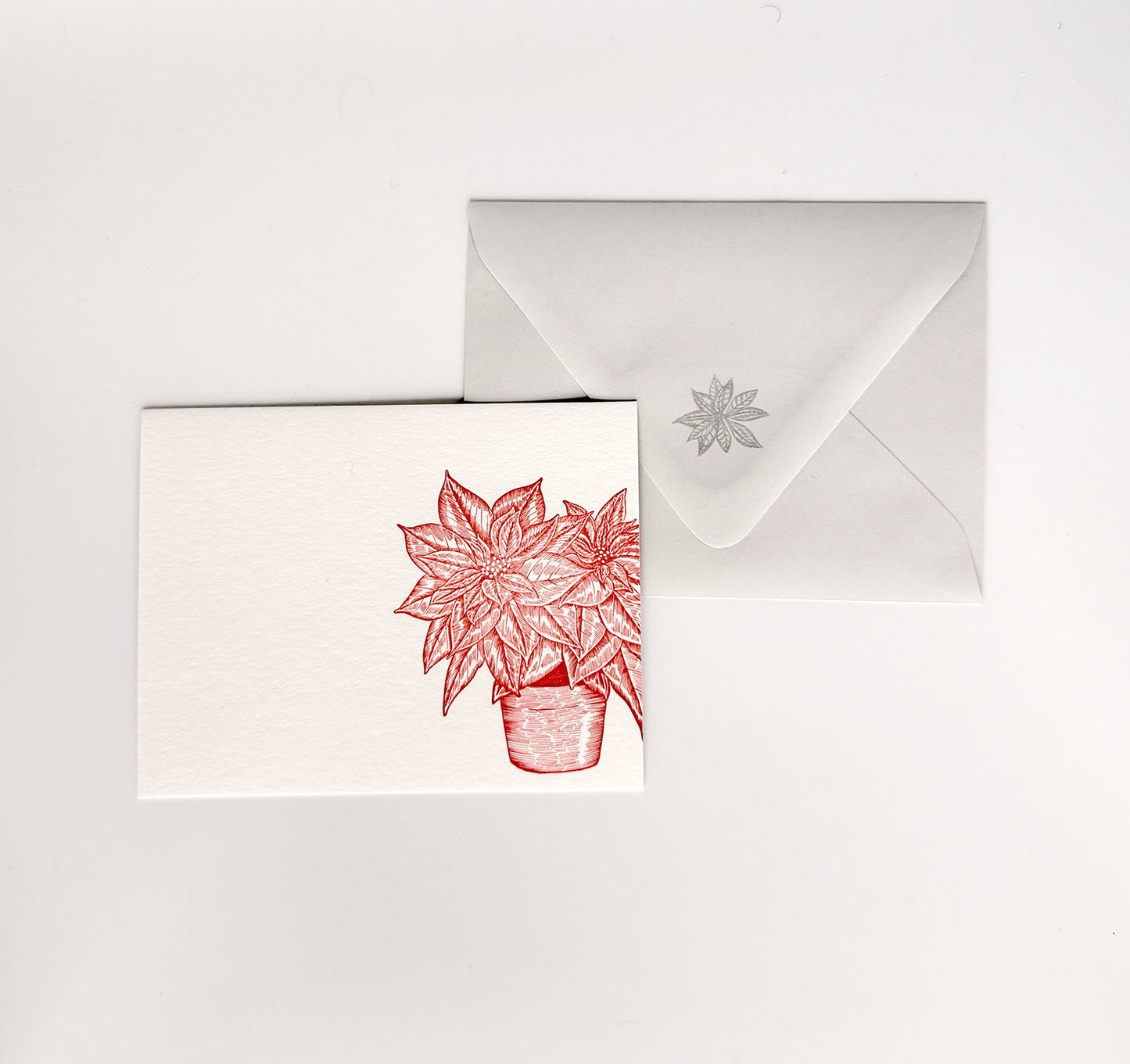 Poinsettia Pot Flat Card Pack