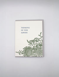 Thinking of You Always Letterpress Greeting Card