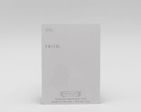 The back of minicard sample that says "To:" and "From:"