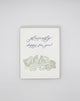 Letterpress congrats card with florals that says " Gloriously happy for you!" by Rust Belt Love