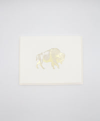 Gold foil pressed buffalo greeting card by rust belt love