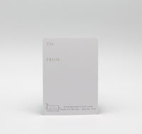 Back of minicard that reads "To" and "From" by Rust Belt Love