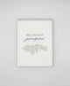 Letterpress wedding card with florals that says " Will You Be My Groomsman" by Rust Belt Love