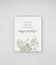 Letterpress birthday card with florals that says " You grow awesomer every year happy birthday" by Rust Belt Love