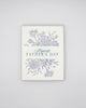 Letterpress father's day card with florals that says "Happy Father's Day" by Rust Belt Love