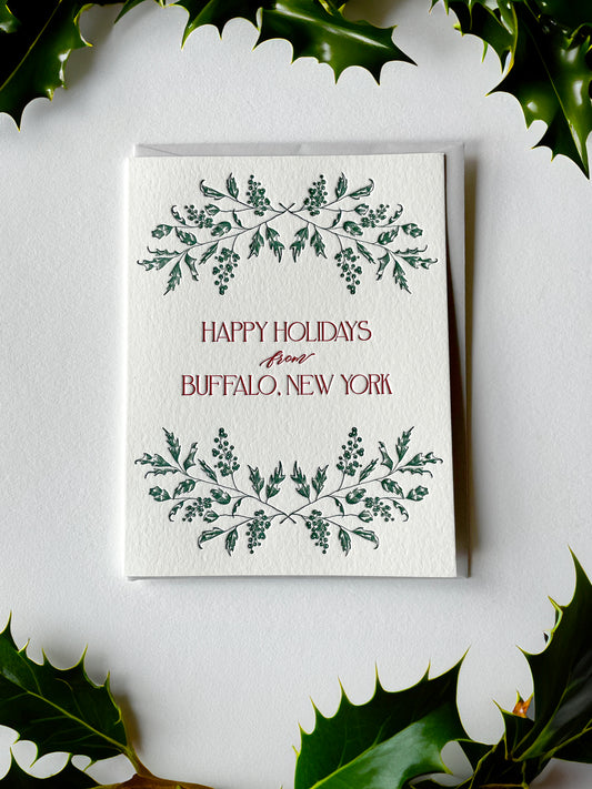 Happy Holidays from Buffalo, New York Letterpress Pack