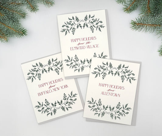 Happy Holidays from Buffalo, New York Letterpress Pack