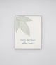 Letterpress birthday card with leaves in the corner that says "Happy Birthday Dear One" by Rust Belt Love