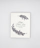 Letterpress father's day card with black greenery that reads "Happy Father's Day to the first man I loved"by Rust Belt Love