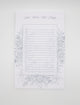 5.5 by 8.5 notepad with lined sheets with blue florals that says "Lists make me happy" by Rust Belt Love