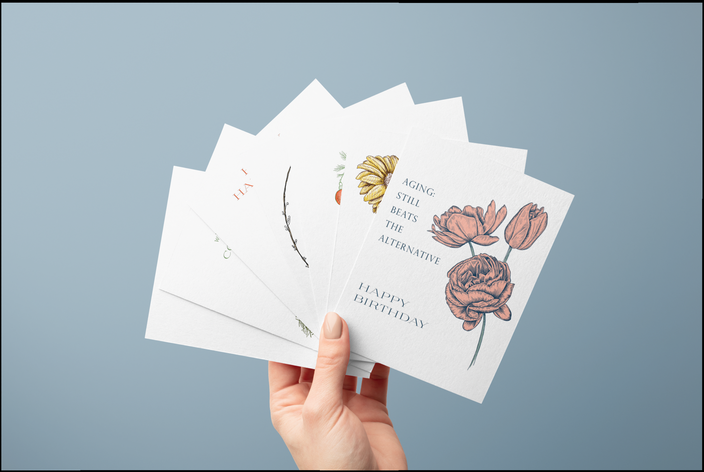 Aging: Still beats the alternative, Happy Birthday Letterpress Greeting Card