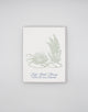 Letterpress birthday card with florals that says "July birth flowers water lily and larkspur" by Rust Belt Love