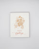 Letterpress friendship card with florals that says "Keep fighting" by Rust Belt Love