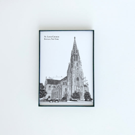 St. Louis Church in Buffalo, NY Illustration Print