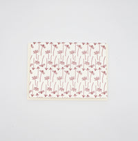 Letterpress linear floral pattern small note card by Rust Belt Love