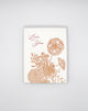 Letterpress love card with florals that says "Love you" by Rust Belt Love