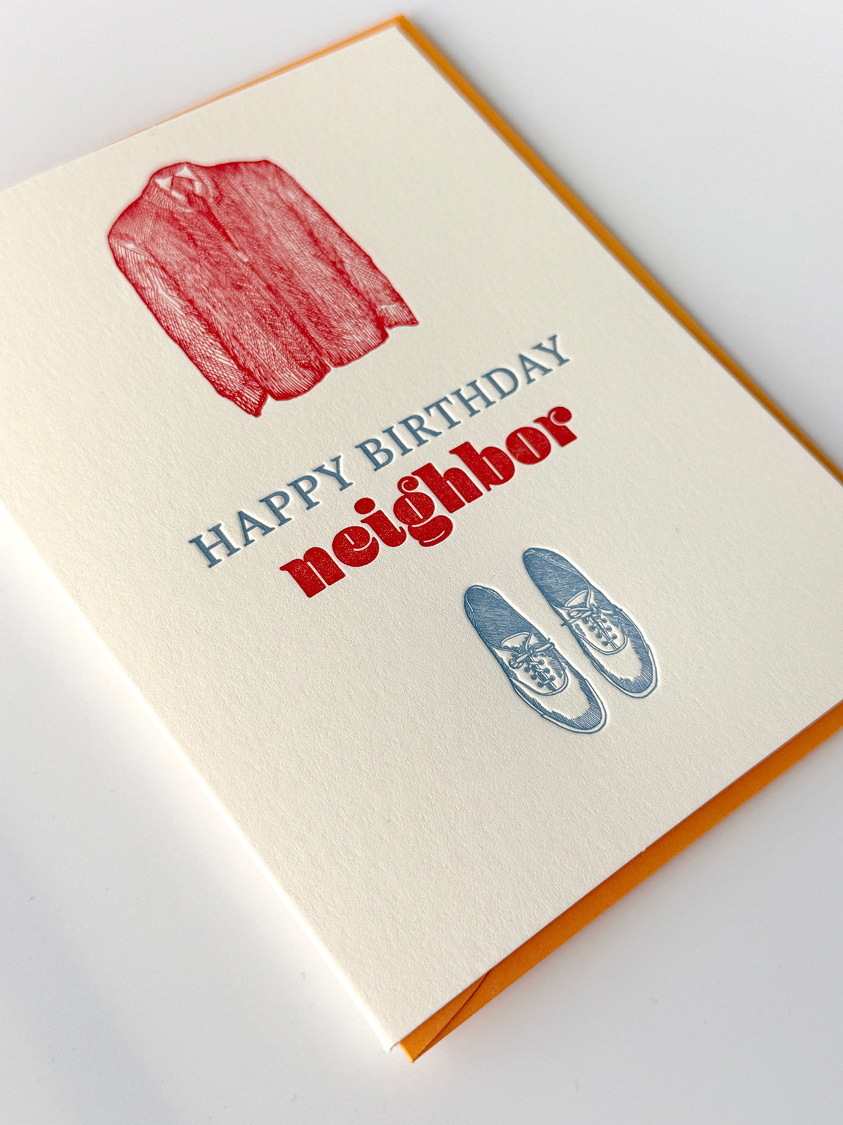 Happy Birthday, Neighbor; Mister Rogers' Neighborhood Letterpress Greeting Card