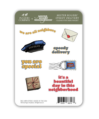 Mister Rogers Speedy Delivery sticker sheet