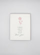 Rust Belt Love's floral letterpress love card that reads "I think I sort of maybe really love you".