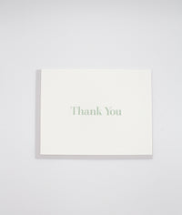 Letterpress thank you card with blind florals that says "Thank You" by Rust Belt Love