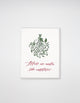 Letterpress holiday card with mistletoe that says "Meet me under the mistletoe" by Rust Belt Love