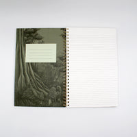 Forest cover journal notebook, alternate view, by Rust Belt Love
