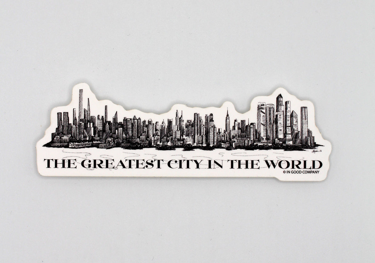 The Greatest City In The World NYC Sticker - 4"