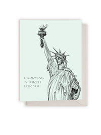Carrying a Torch For You Statue of Liberty Letterpress Card