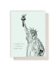 Carrying a Torch For You Statue of Liberty Letterpress Card