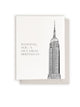 Wishing You A Sky-High Birthday Empire State Building Letterpress Card