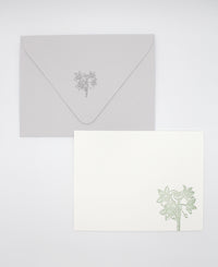 Letterpress flat note card with a green paperwhite by Rust Belt Love