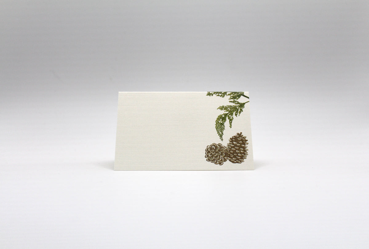 Pinecone Place Cards- Double-sided Table Tents (Set of 12)